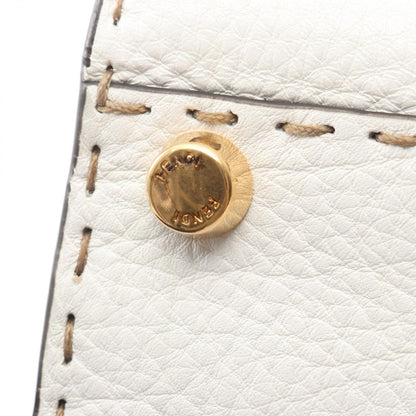 Fendi Handbag Peekaboo Regular Selleria 2-Way White Navy Leather — view 5