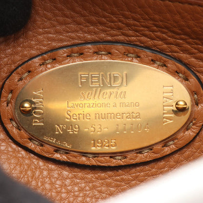 Fendi Handbag Peekaboo Regular Selleria 2-Way White Navy Leather — view 4