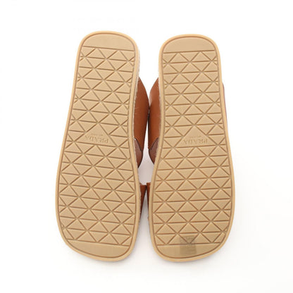 Prada Sandals Triangle Logo Criss Cross Leather — view 4