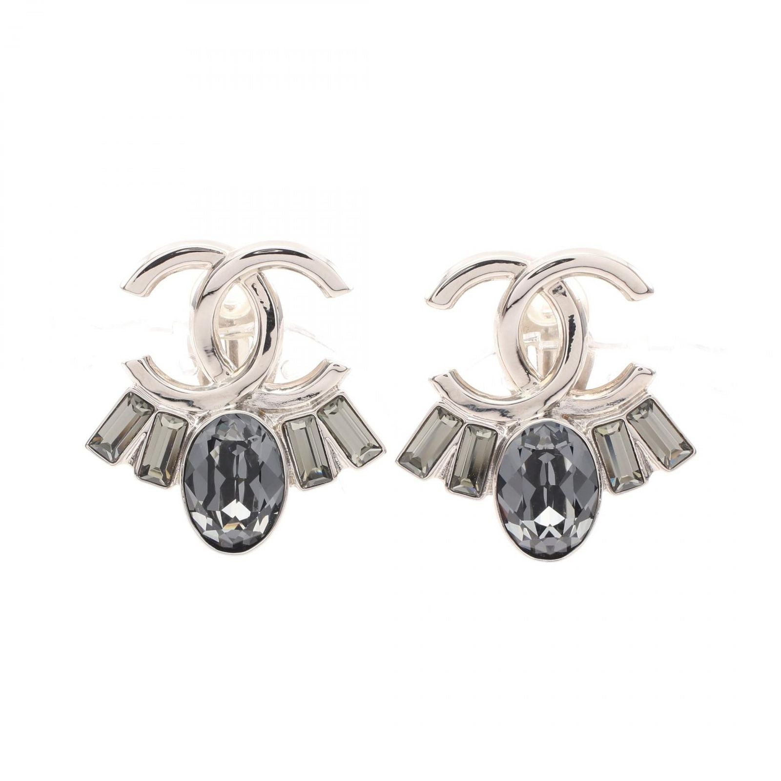 Chanel Earrings CC Logo Stainless Steel