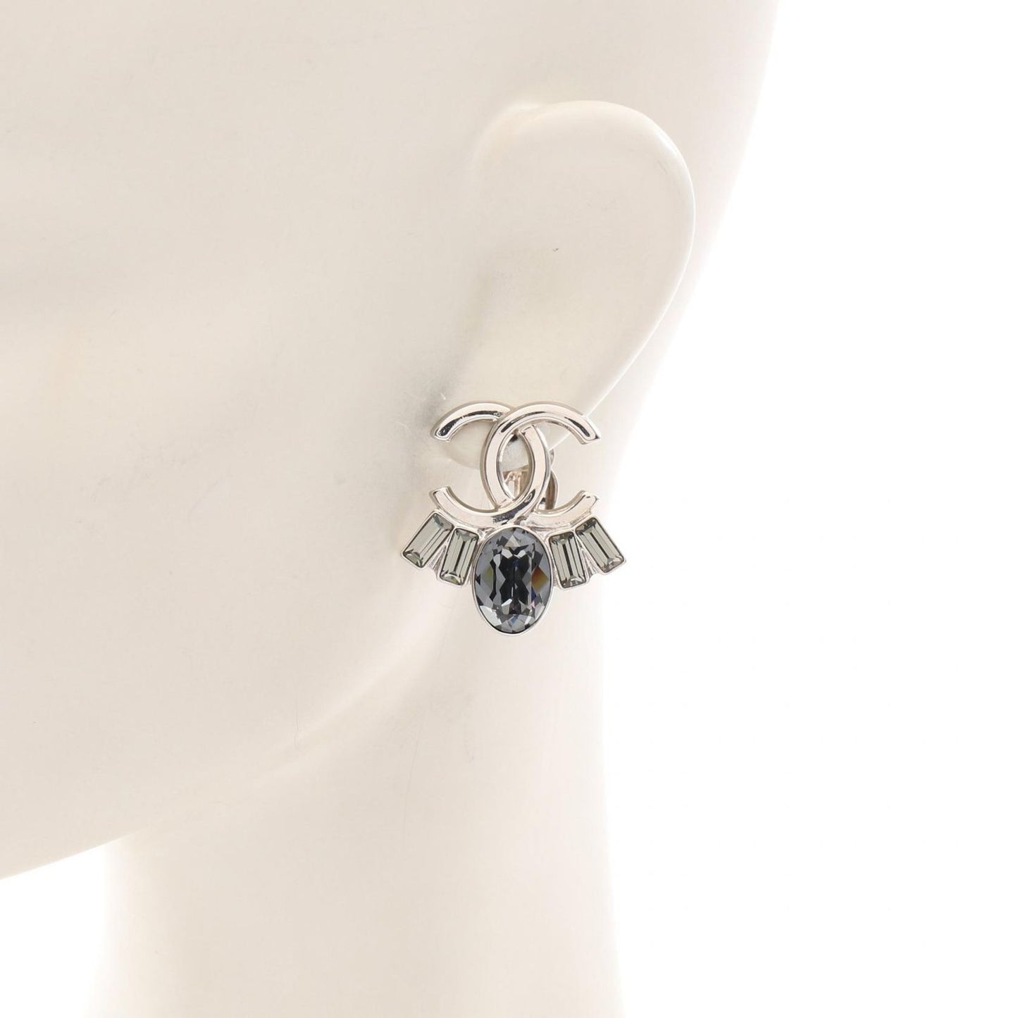 Chanel Earrings CC Logo Stainless Steel — view 4