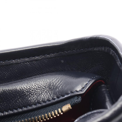 Chanel Shoulder Bag Gabriel de Small Hobo Navy Fabric Leather Chain — view 6
