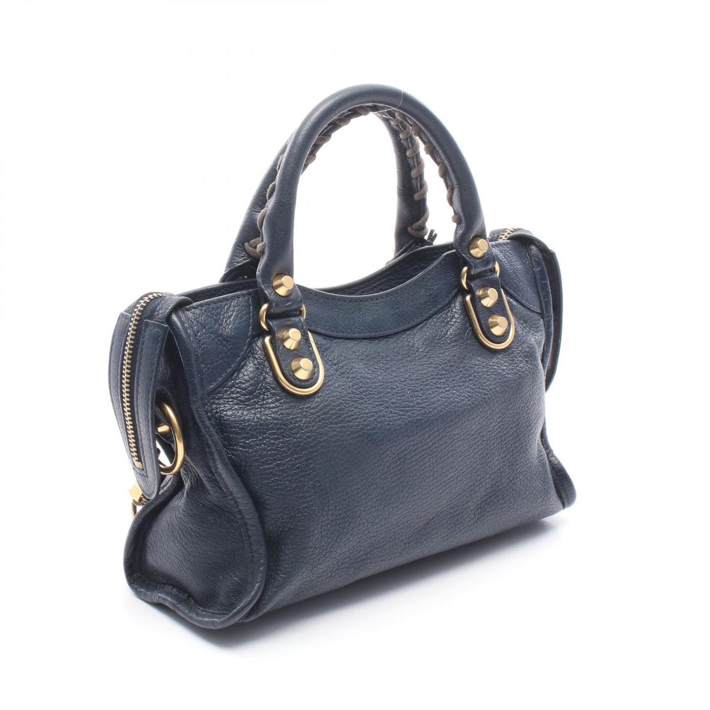 Balenciaga Handbag Classic Metallic Edge Mini City 2-Way Navy Leather — view 2