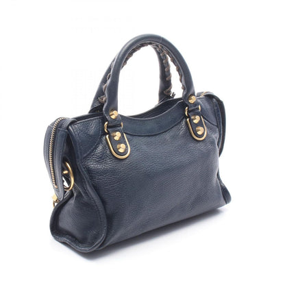 Balenciaga Handbag Classic Metallic Edge Mini City 2-Way Navy Leather — view 2