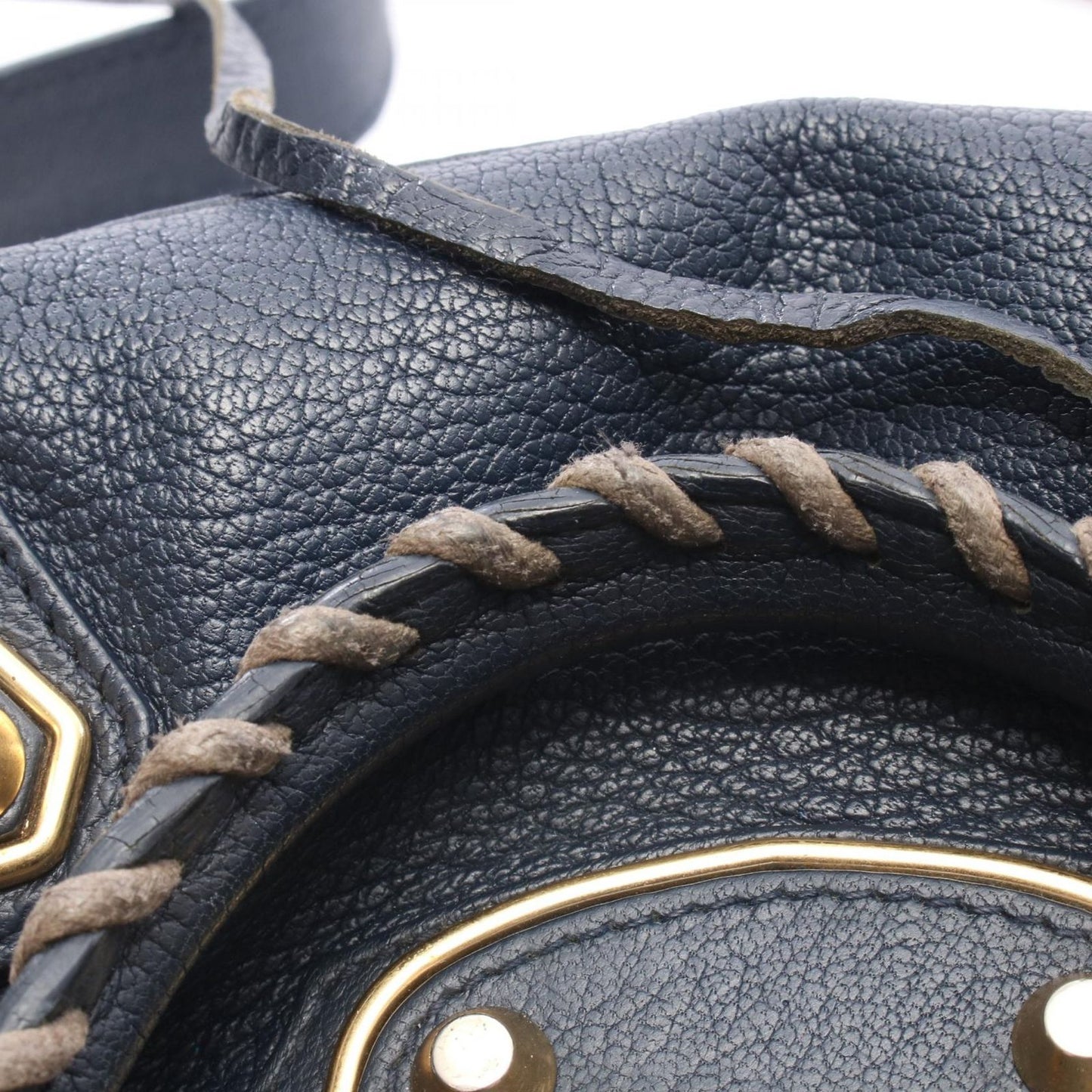 Balenciaga Handbag Classic Metallic Edge Mini City 2-Way Navy Leather — view 7
