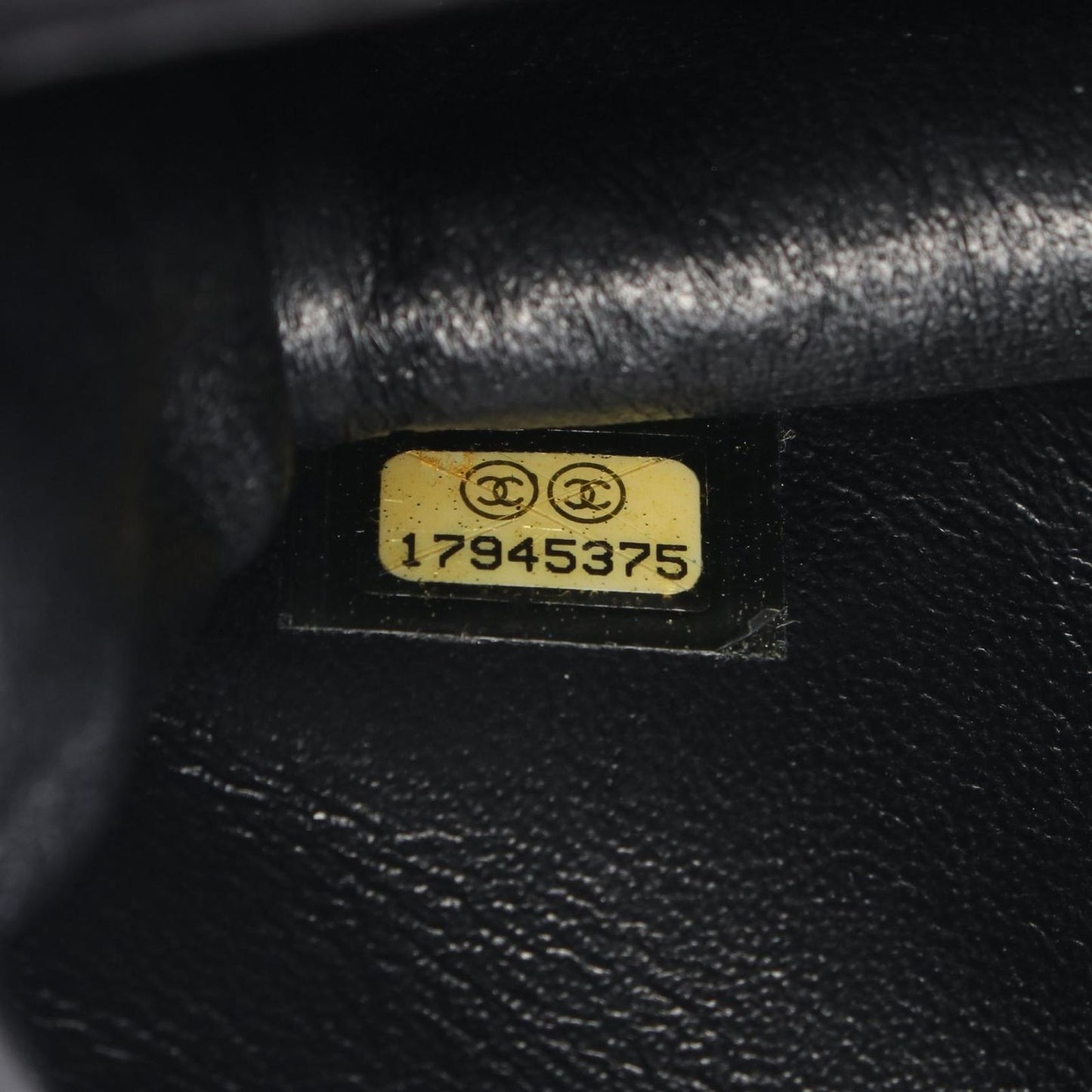Chanel Shoulder Bag Interlace CC Logo Black Lambskin Chain — view 5