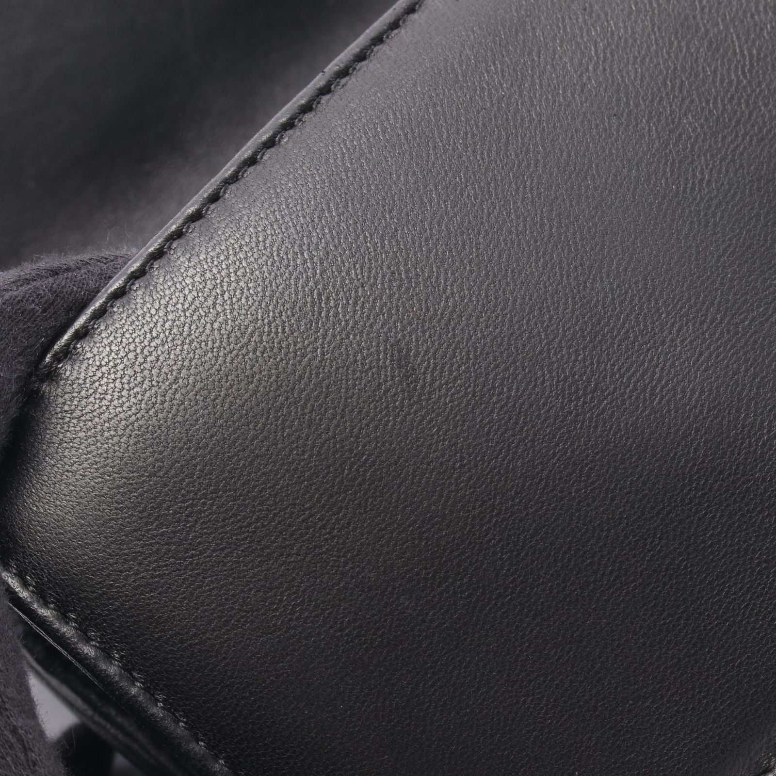 Chanel Shoulder Bag Interlace CC Logo Black Lambskin Chain — view 7
