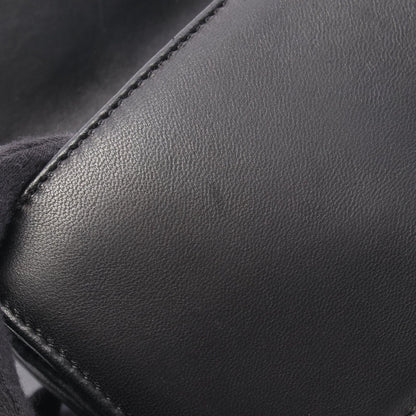 Chanel Shoulder Bag Interlace CC Logo Black Lambskin Chain — view 7