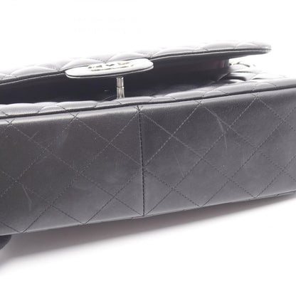 Chanel Shoulder Bag Big Quilted 30 Classic Large Double Flap Black Lambskin — view 8
