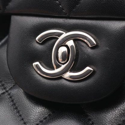 Chanel Shoulder Bag Big Quilted 30 Classic Large Double Flap Black Lambskin — view 9