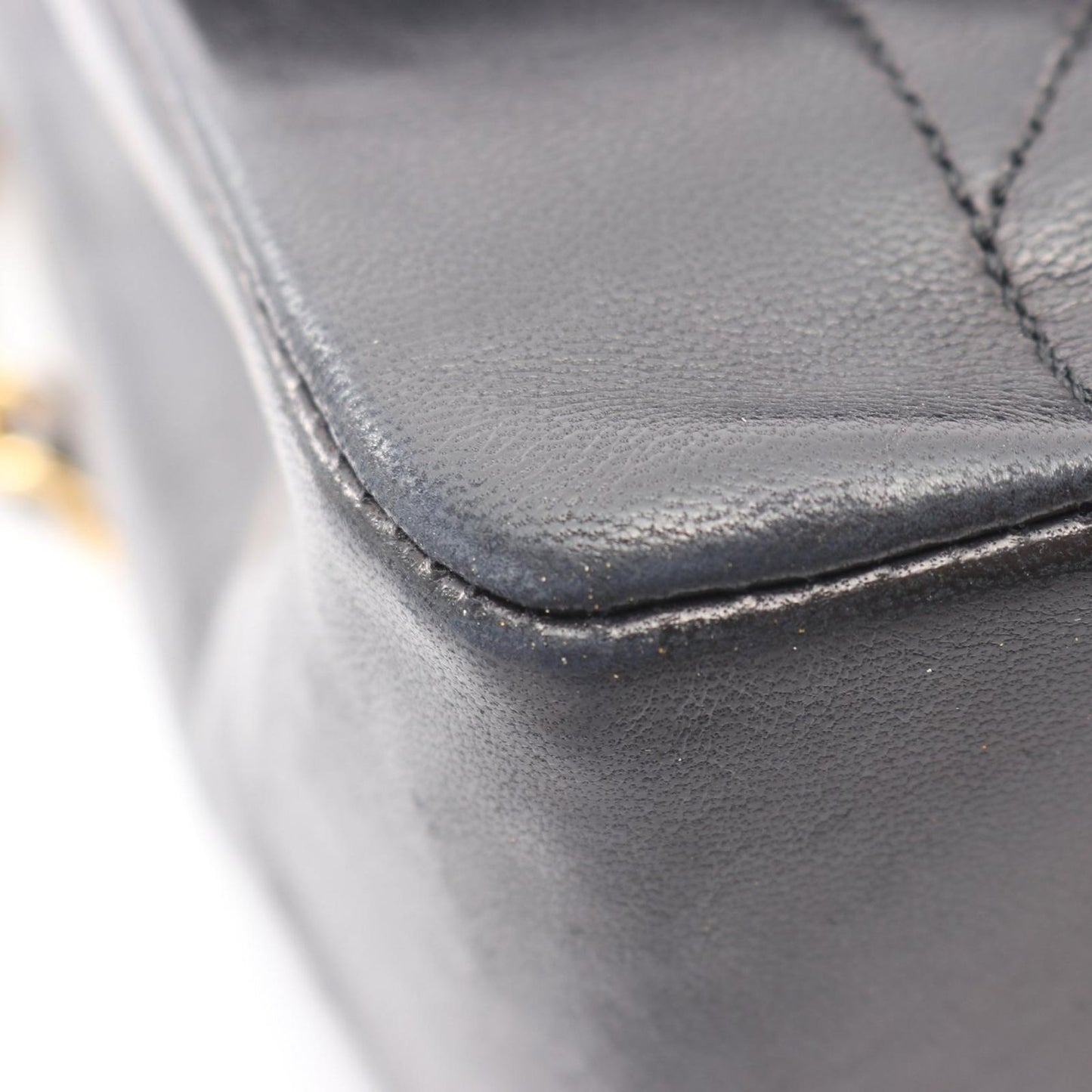 Chanel Shoulder Bag Quilted Diana Flap Black Lambskin Chain — view 6