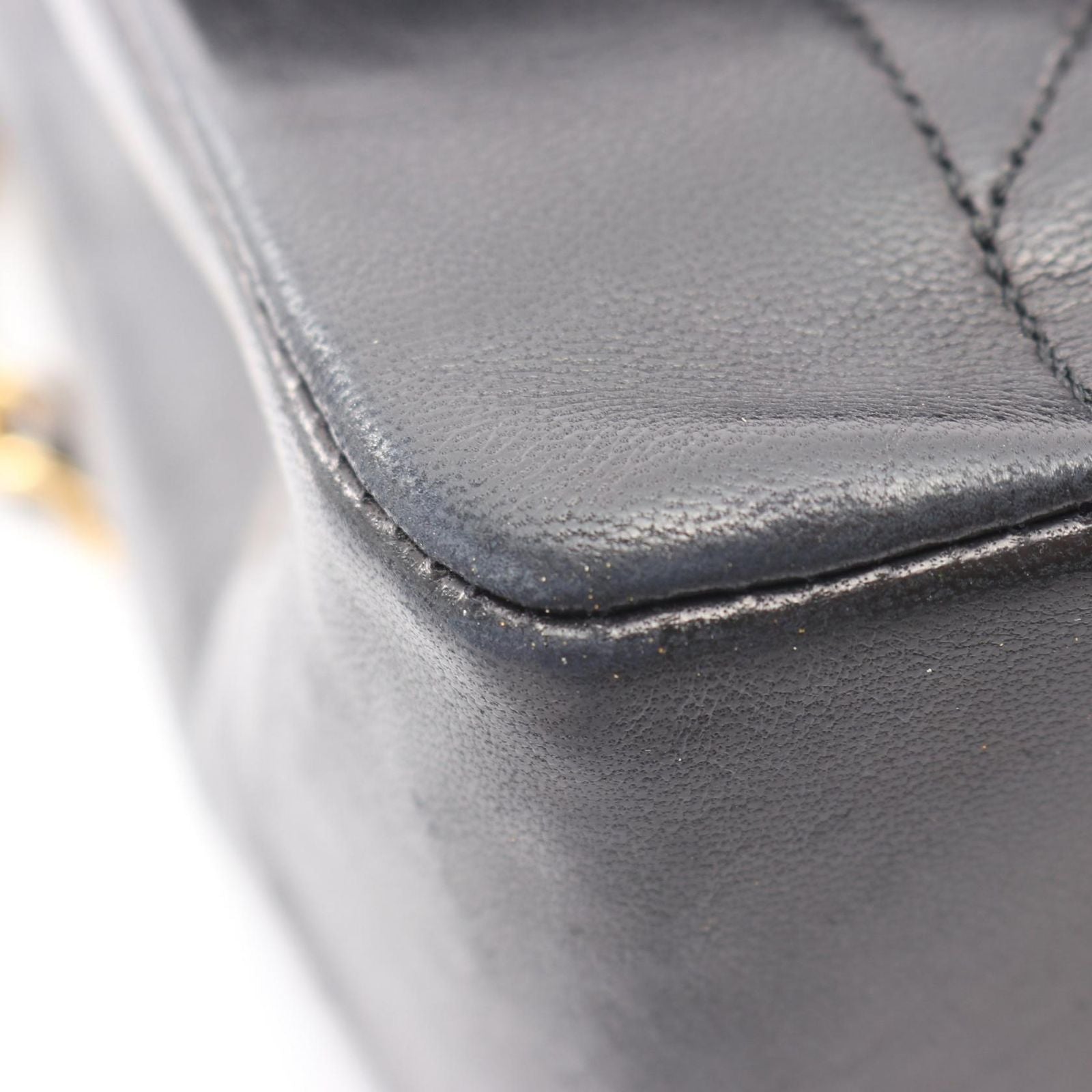 Chanel Shoulder Bag Quilted Diana Flap Black Lambskin Chain — view 6