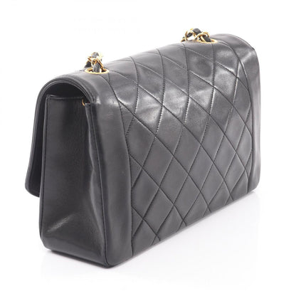 Chanel Shoulder Bag Quilted Diana Flap Black Lambskin Chain — view 2