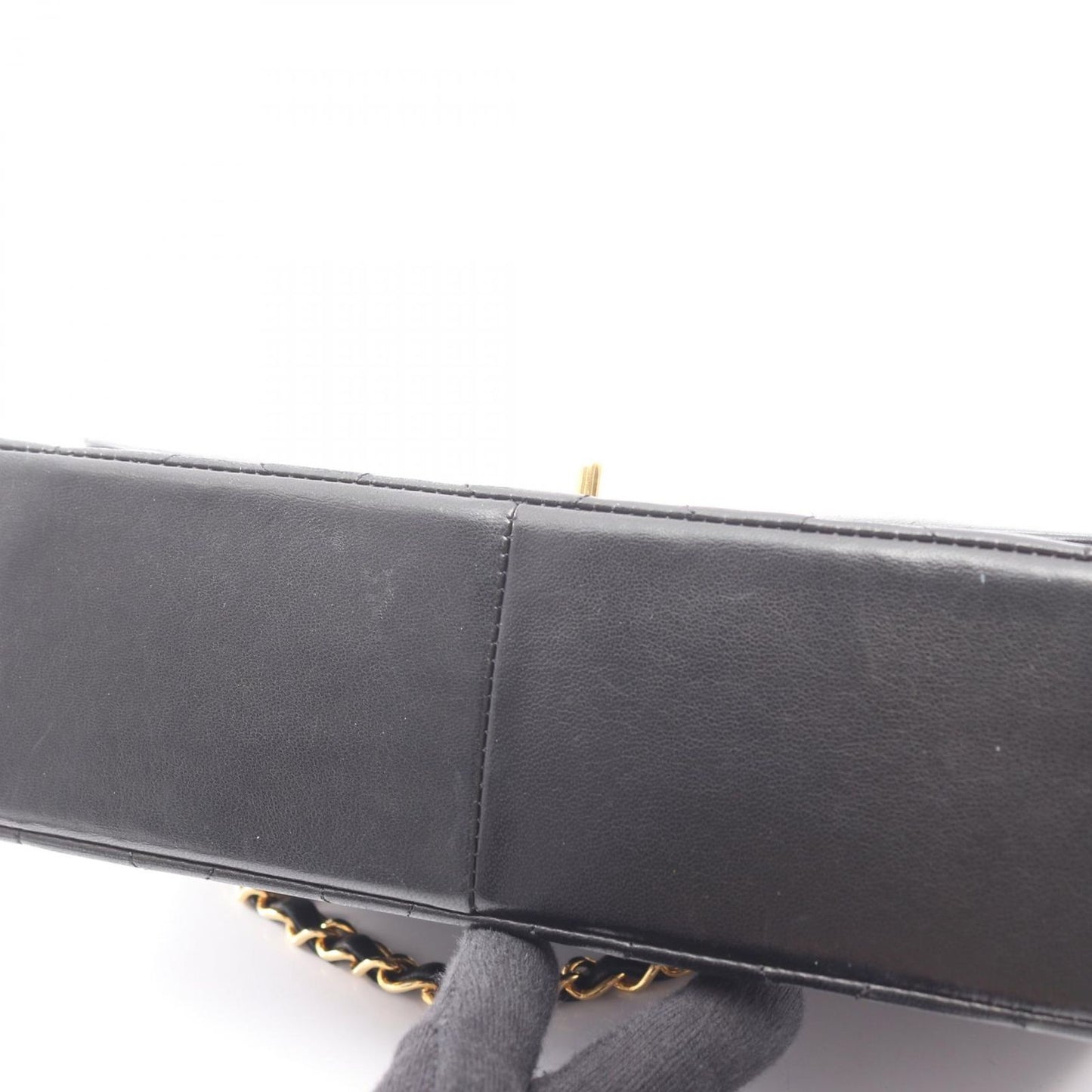 Chanel Shoulder Bag Quilted Diana Flap Black Lambskin Chain — view 8