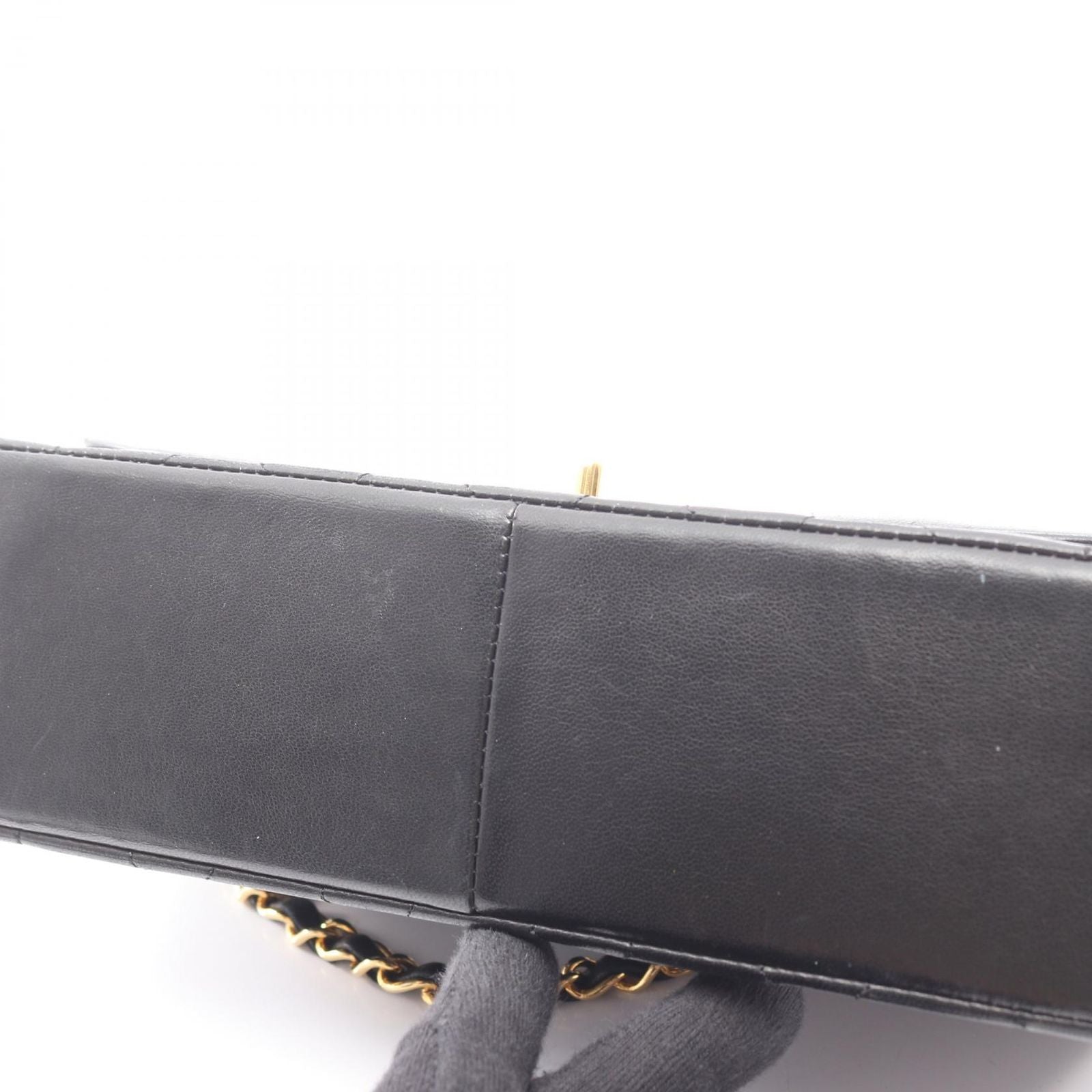 Chanel Shoulder Bag Quilted Diana Flap Black Lambskin Chain — view 8