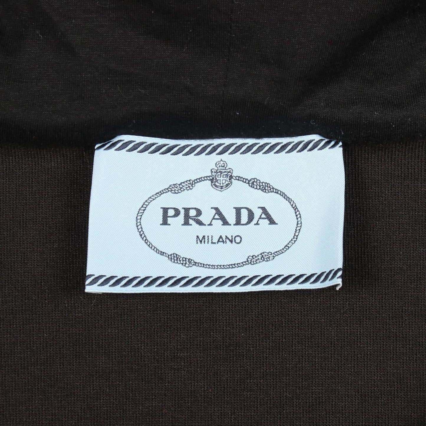Prada Dress Half Zip Hooded Long Sleeve Cotton Hoodie — view 3