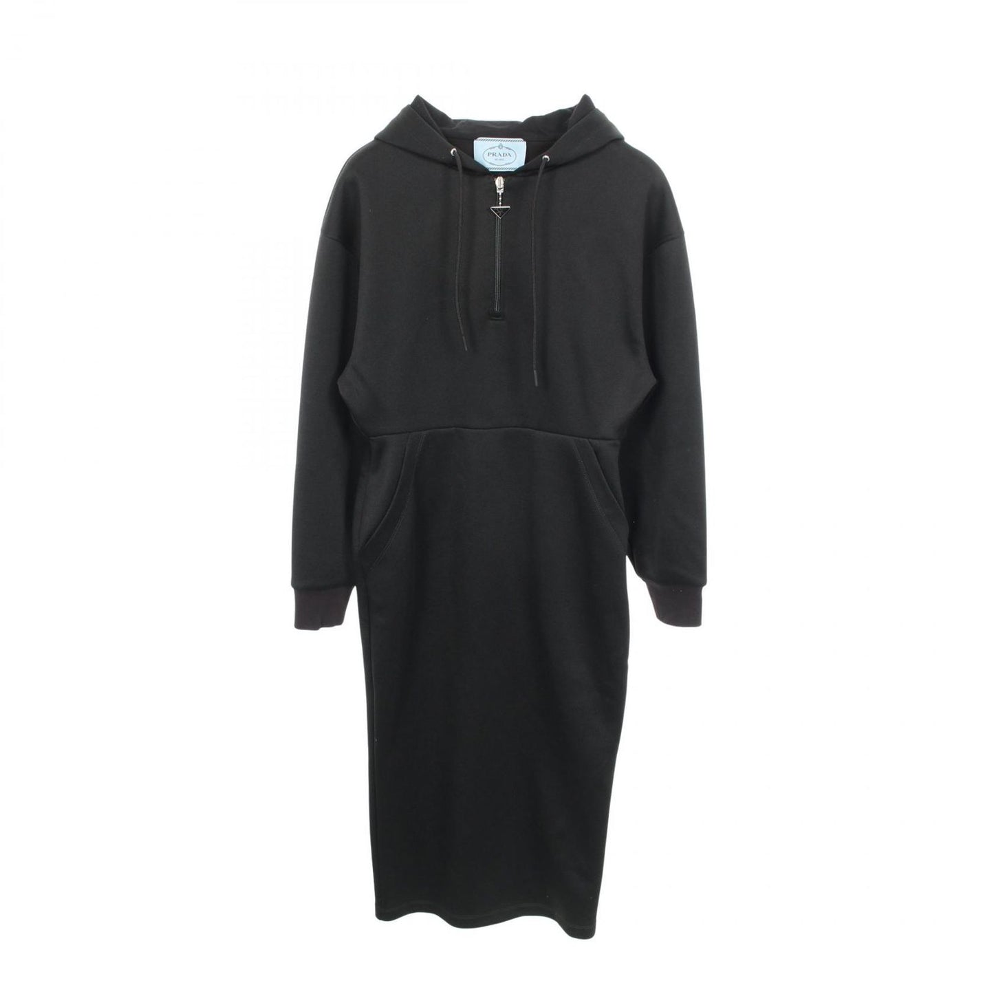 Prada Dress Half Zip Hooded Long Sleeve Cotton Hoodie