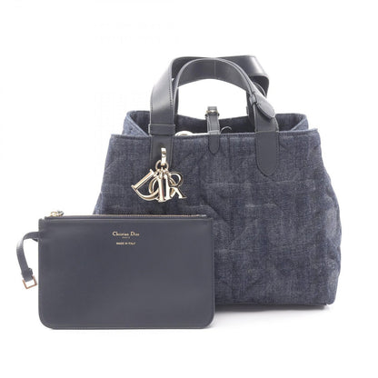 Dior Handbag Toujours Bag Graphic Cannage Indigo Blue Denim Leather