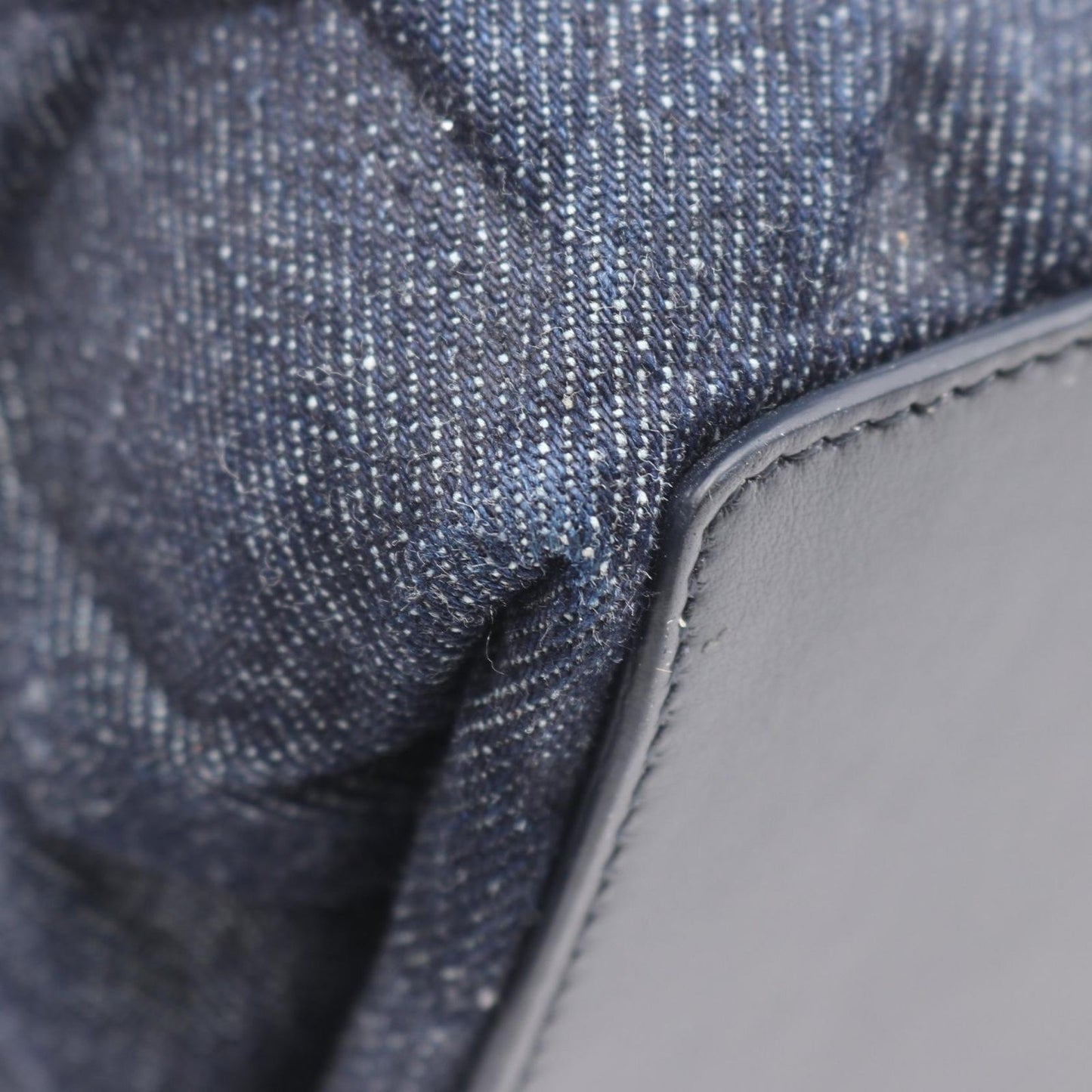 Dior Handbag Toujours Bag Graphic Cannage Indigo Blue Denim Leather — view 5