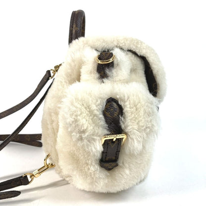Louis Vuitton Sac Nano Teddy Backpack Shearling Cles Beige — view 4
