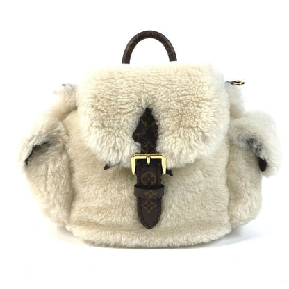 Louis Vuitton Sac Nano Teddy Backpack Shearling Cles Beige