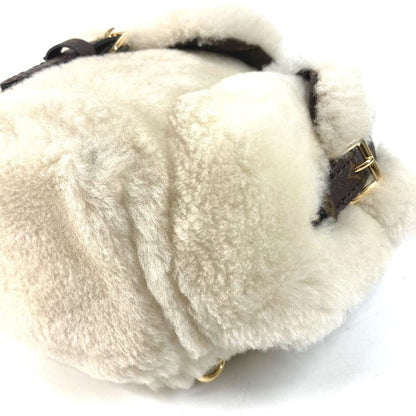 Louis Vuitton Sac Nano Teddy Backpack Shearling Cles Beige — view 6