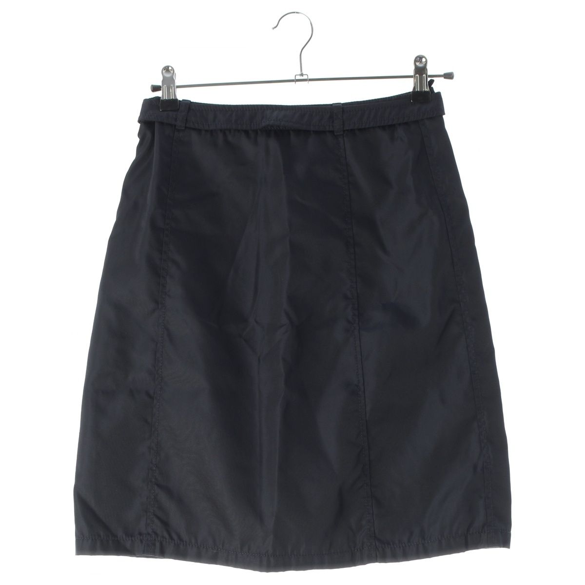 Prada Nylon Belted Skirt Navy — view 2