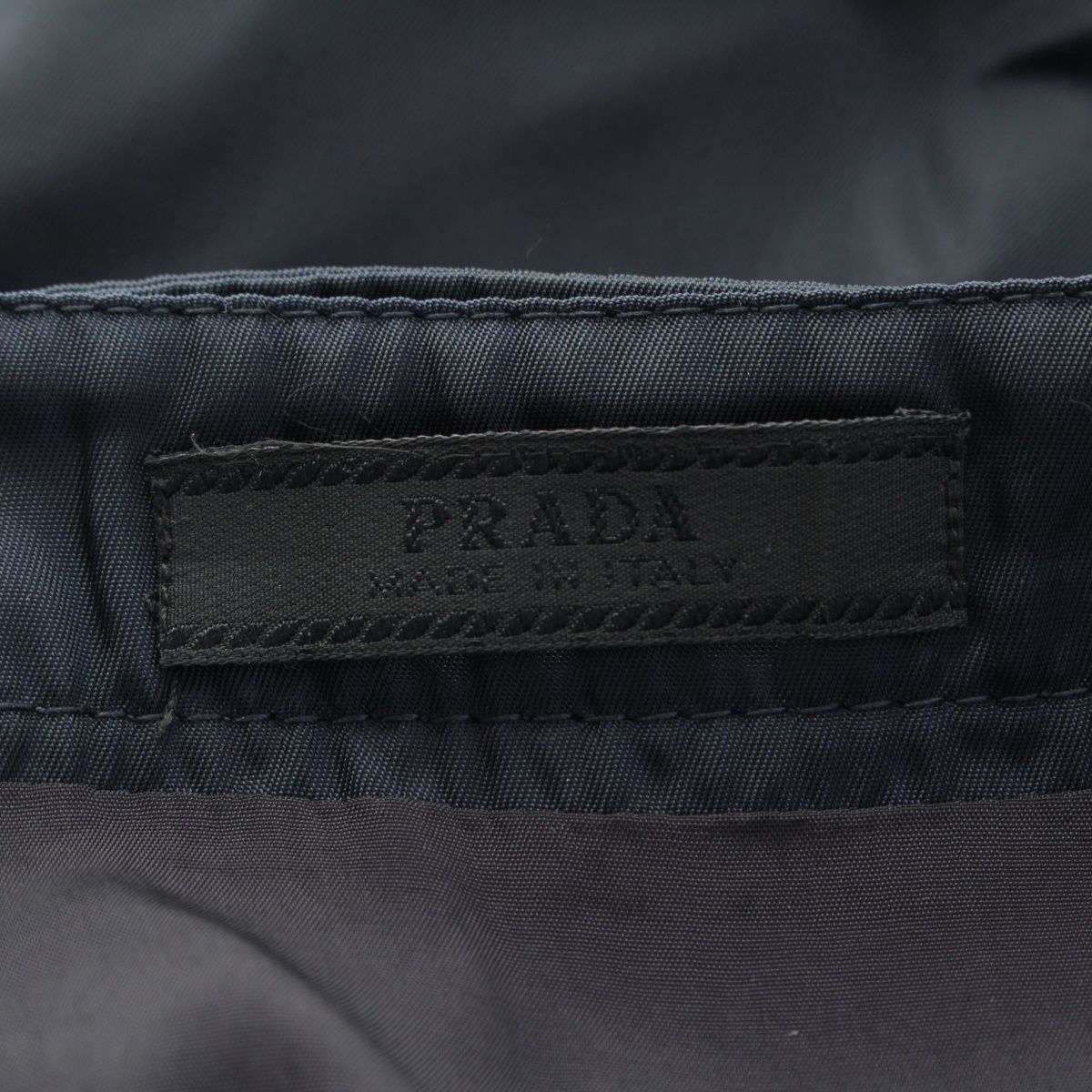 Prada Nylon Belted Skirt Navy — view 7