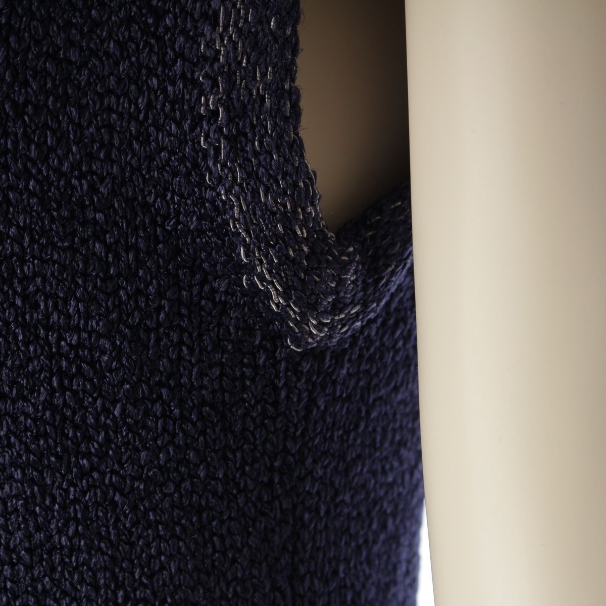 Chanel CC Logo Knit Sleeveless Dress Navy 36 — view 7