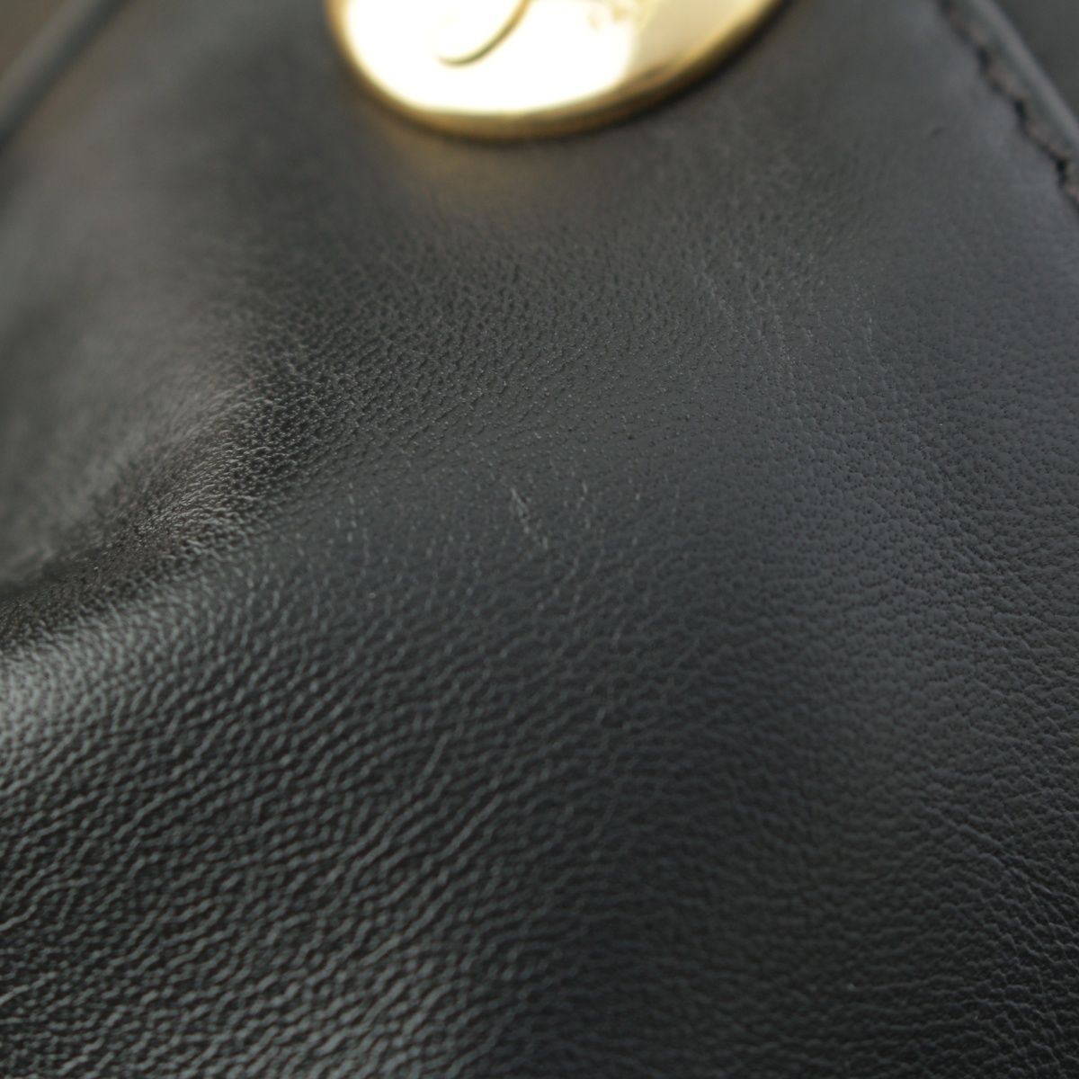 Celine Trapeze Mini Lambskin Triomphe Mini Skirt Black 36 — view 6