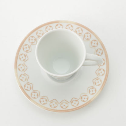 Louis Vuitton Monogram Flower Tile Coffee Cup & Saucer Set 2 Customer Tableware — view 4