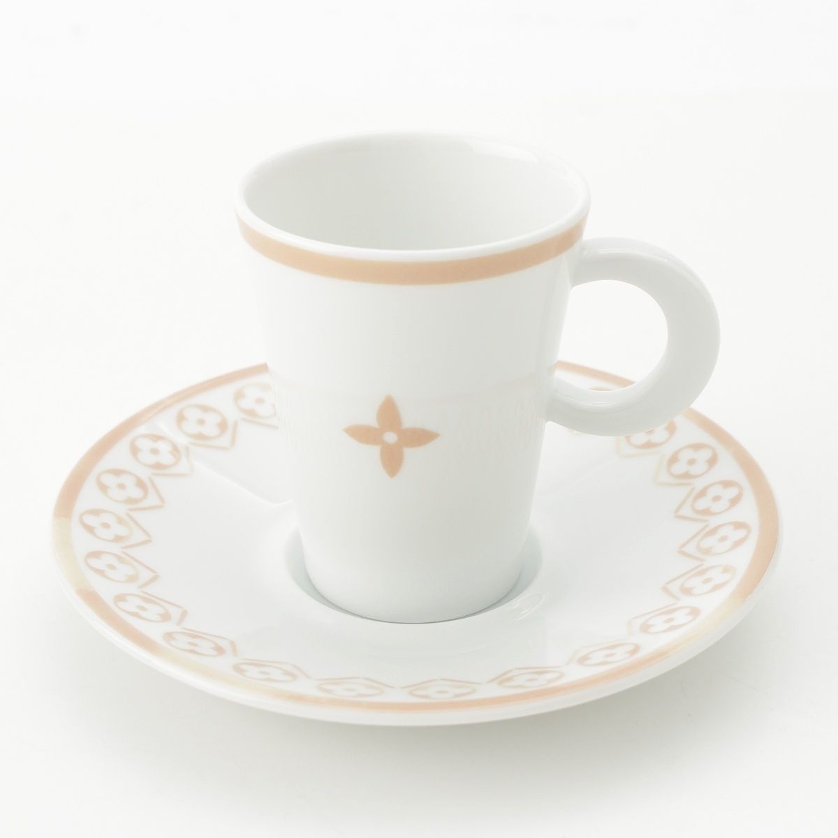 Louis Vuitton Monogram Flower Tile Coffee Cup & Saucer Set 2 Customer Tableware — view 2