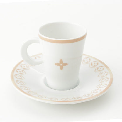 Louis Vuitton Monogram Flower Tile Coffee Cup & Saucer Set 2 Customer Tableware — view 3