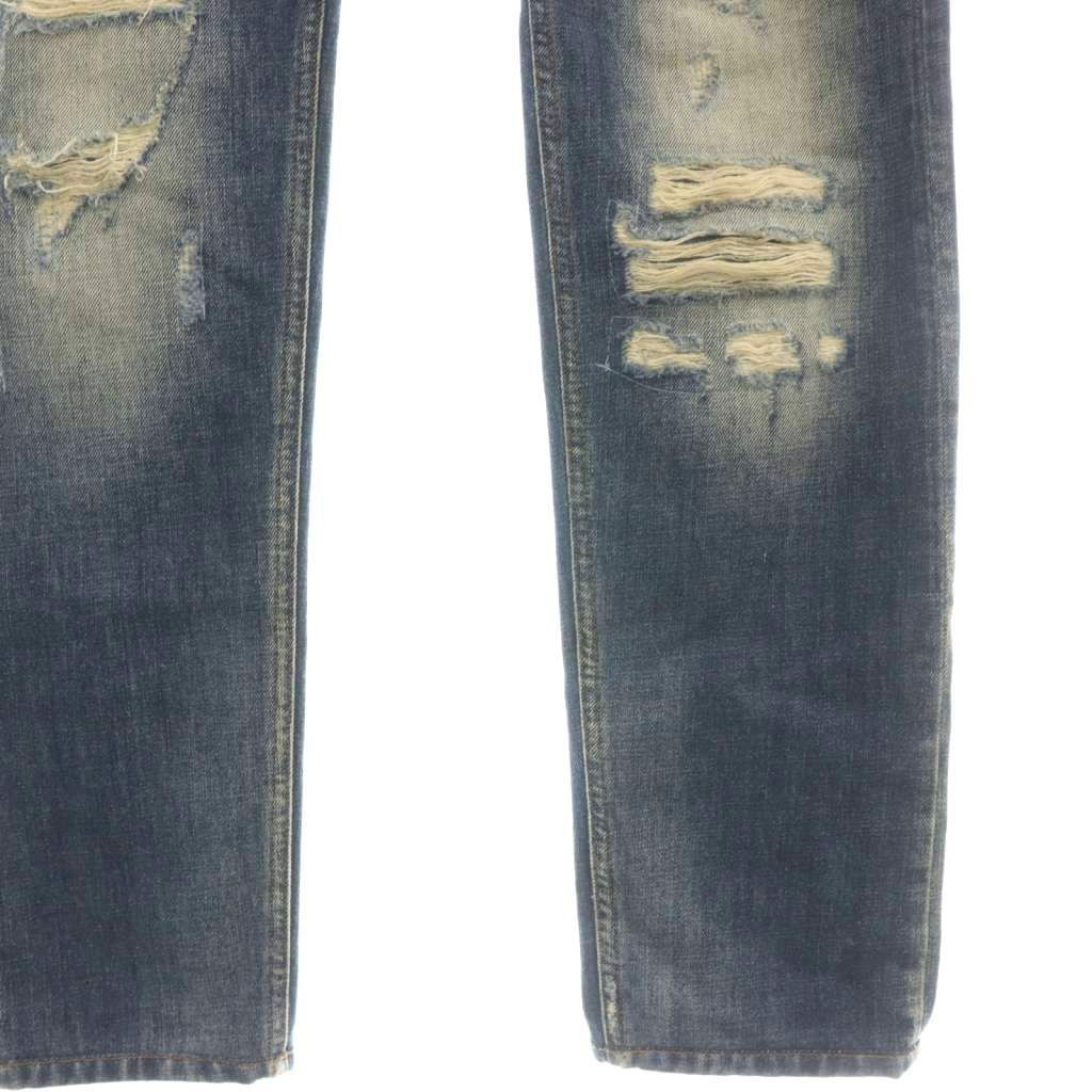 Dolce & Gabbana D&G Crash Distressed Denim Pants Jeans Button Fly 46 Indigo — view 4