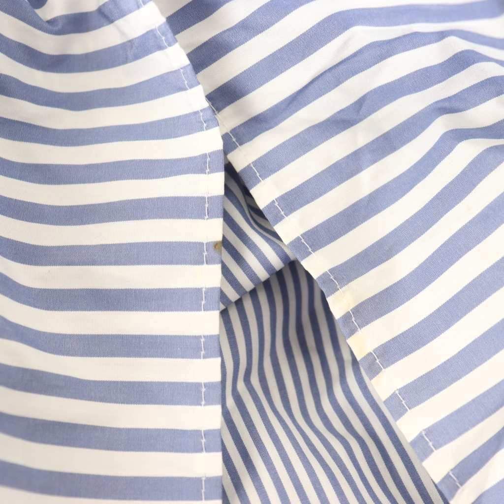 Max Mara Weekend Shirt Dress Long Sleeve Long Striped Pattern 40 Blue White SY — view 7