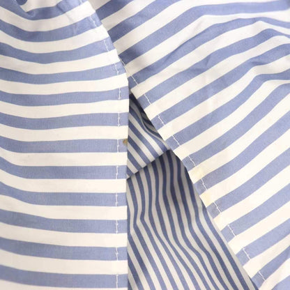 Max Mara Weekend Shirt Dress Long Sleeve Long Striped Pattern 40 Blue White SY — view 7