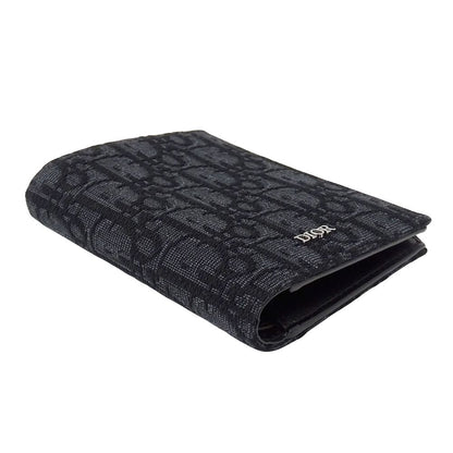 Dior Wallet Bifold Oblique Jacquard Black Mini Small — view 3