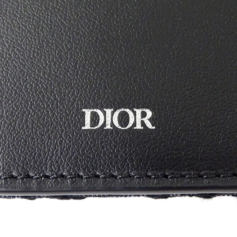Dior Wallet Bifold Oblique Jacquard Black Mini Small — view 5