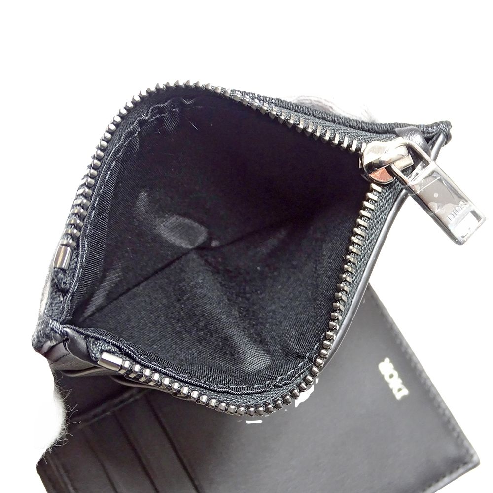 Dior Wallet Bifold Oblique Jacquard Black Mini Small — view 7