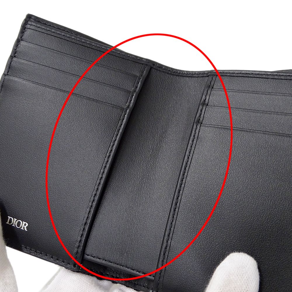 Dior Wallet Bifold Oblique Jacquard Black Mini Small — view 8