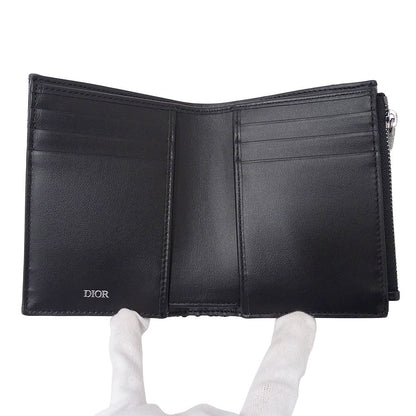 Dior Wallet Bifold Oblique Jacquard Black Mini Small — view 4