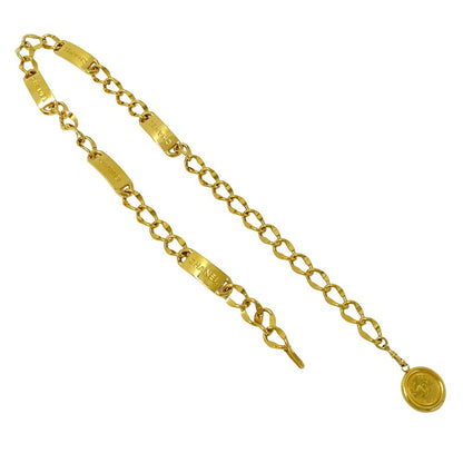 Chanel Belt Chain Gold Logo Plate Coin Motif — view 2