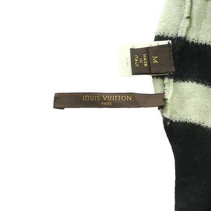 Louis Vuitton Border Pattern Knit Beanie Cap Hat Wool M Gray Black SS — view 7