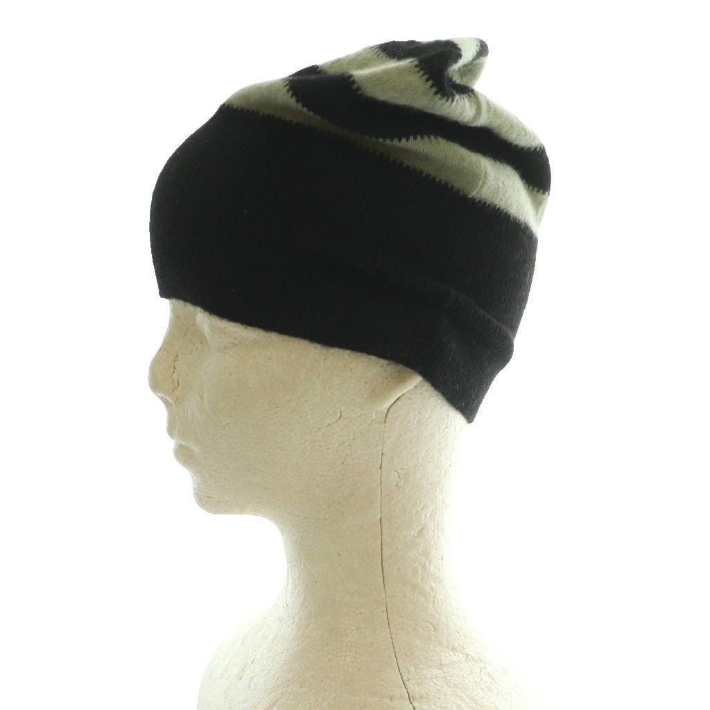 Louis Vuitton Border Pattern Knit Beanie Cap Hat Wool M Gray Black SS — view 4