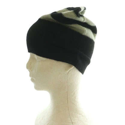 Louis Vuitton Border Pattern Knit Beanie Cap Hat Wool M Gray Black SS — view 4