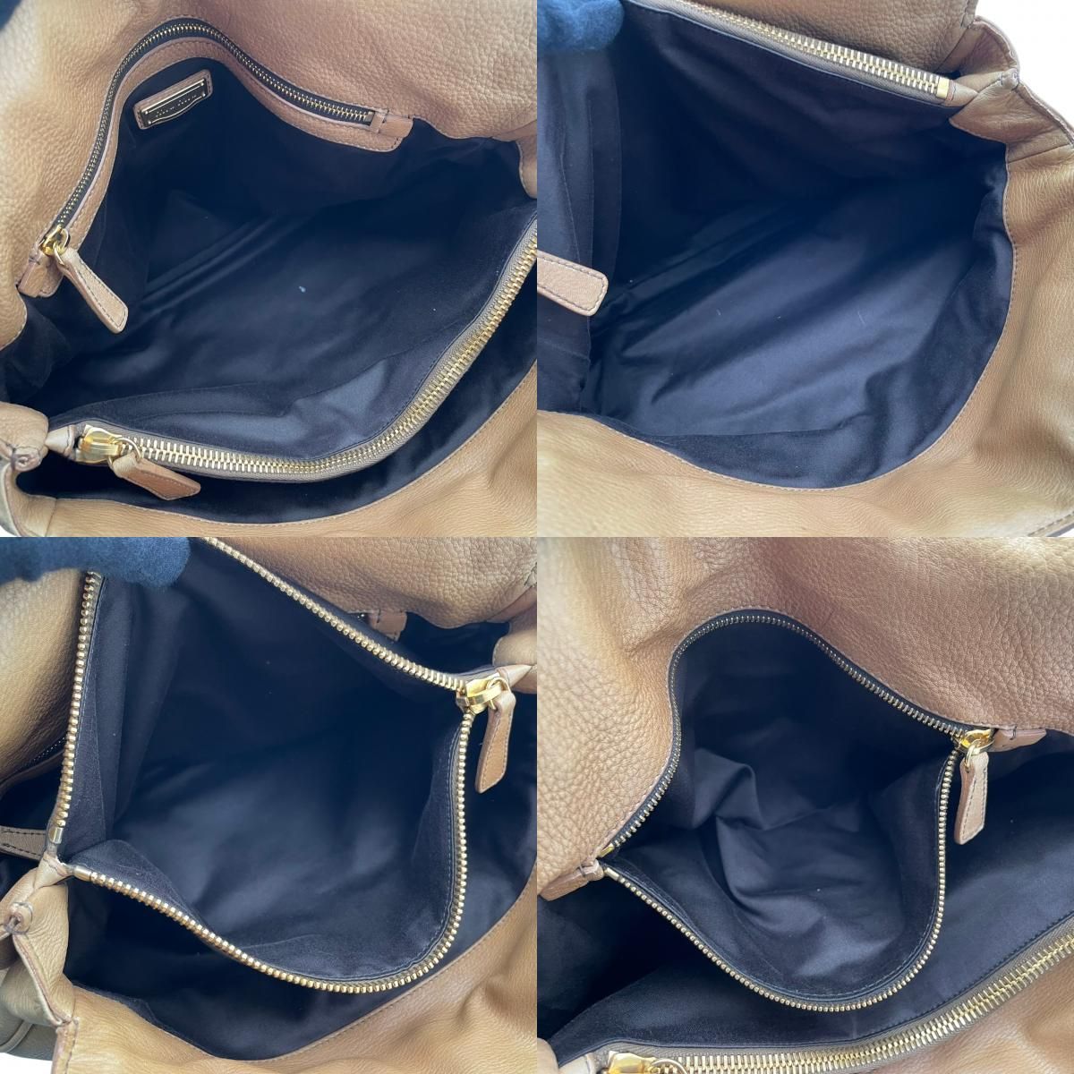 Miu Miu Miu Fiocco Tote Leather Beige Side Ribbon Gold Going Out Purse — view 8