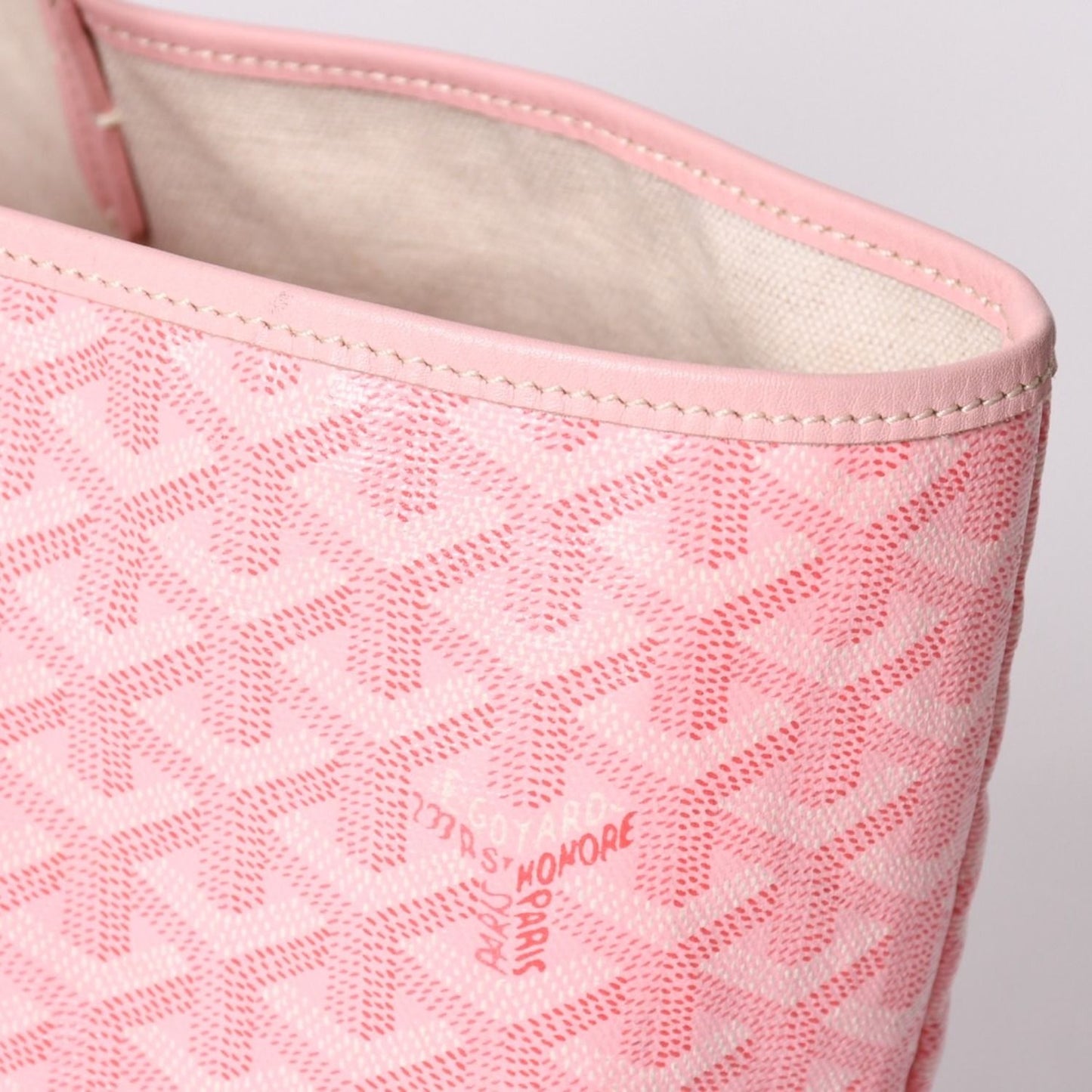 Goyard Saint Louis PM Tote Bag Pink Leather — view 5