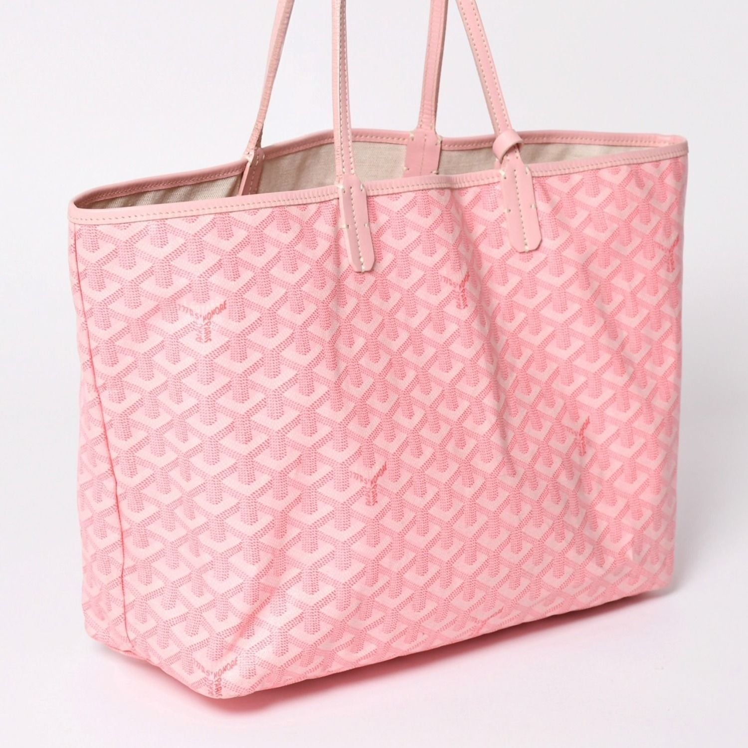 Goyard Saint Louis PM Tote Bag Pink Leather — view 3