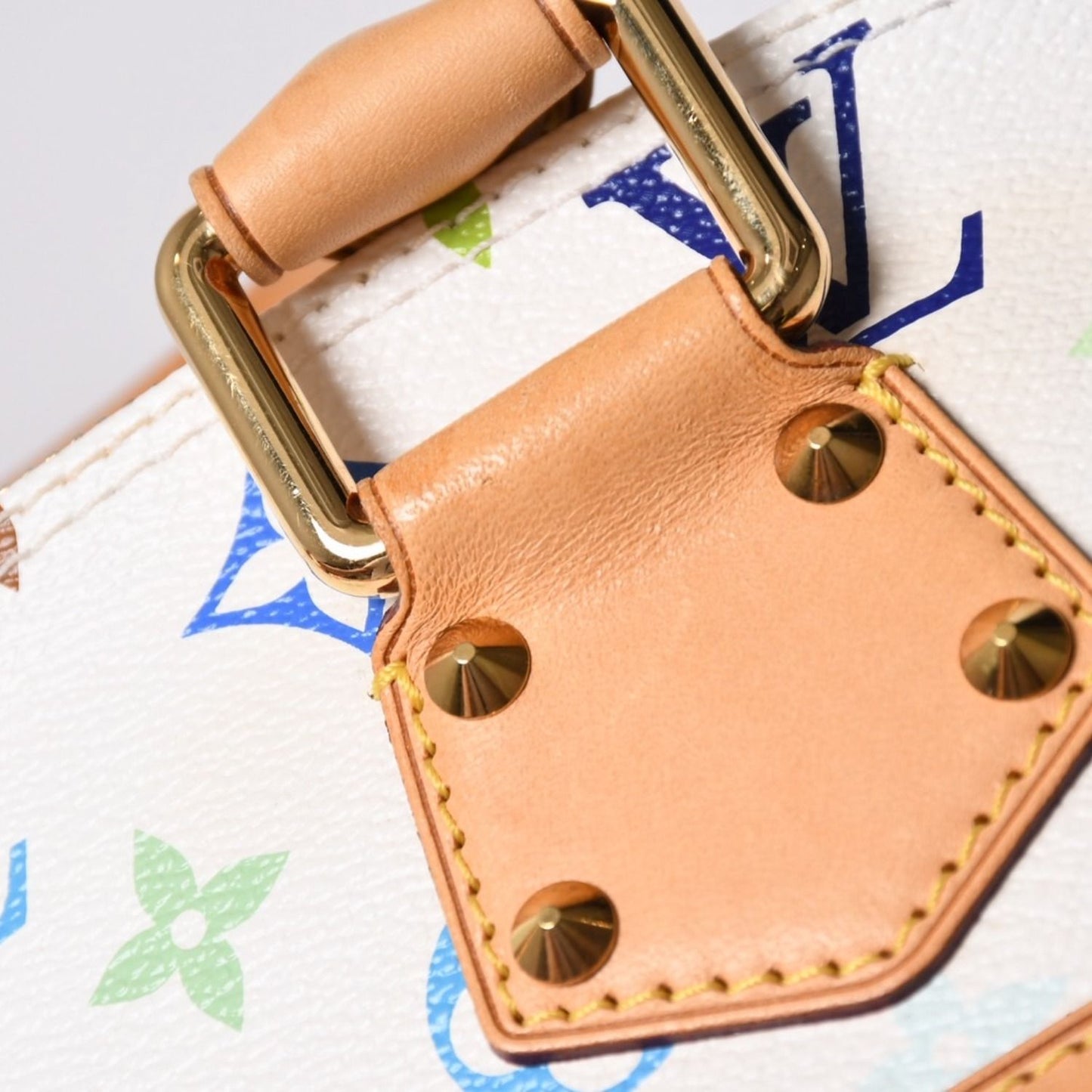 Louis Vuitton Alma Handbag Monogram Multicolor White Takashi Murakami — view 7