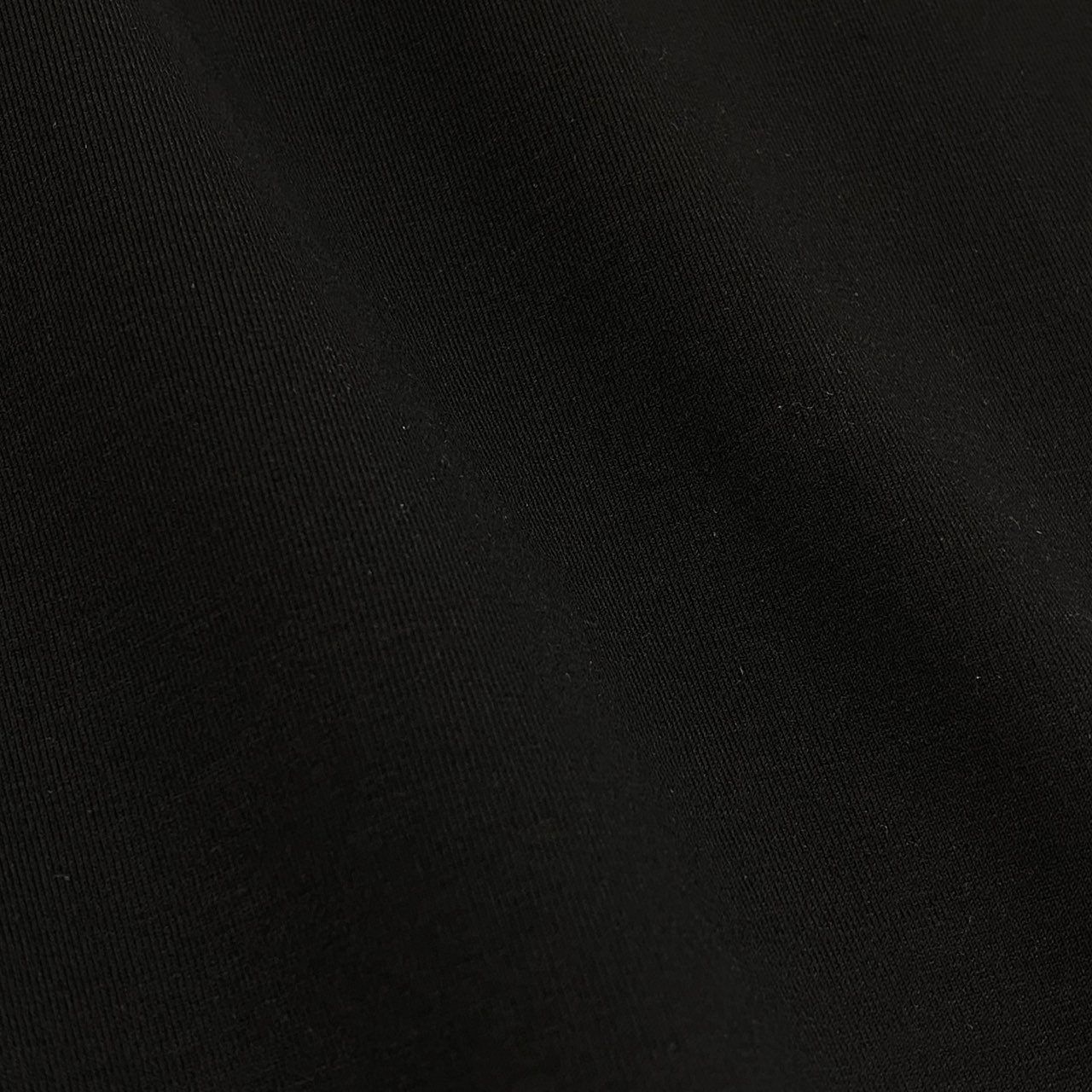 Prada Triangle Logo Embroidery Stretch Cotton Short Sleeve T-Shirt Top M Black — view 5